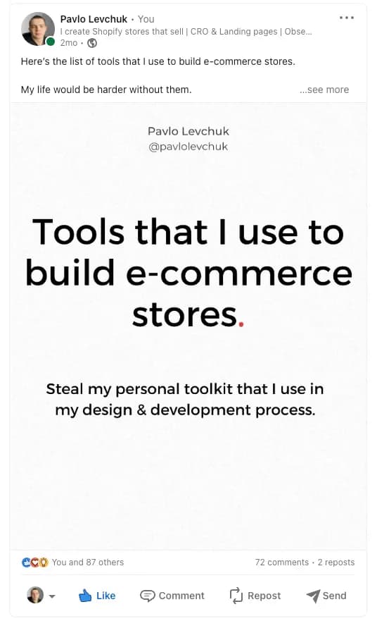 Tools for E-commerce Development