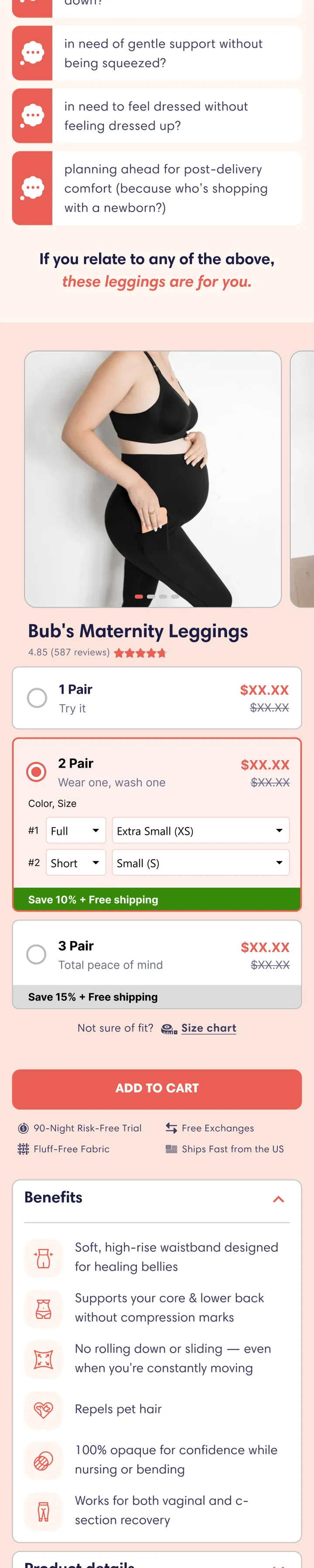 Post-pregnancy leggings LP, page, section 3