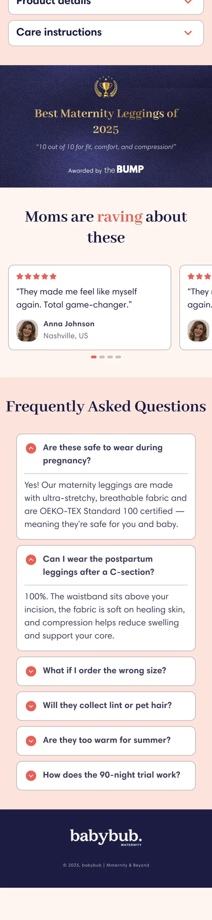 Post-pregnancy leggings LP, page, section 4