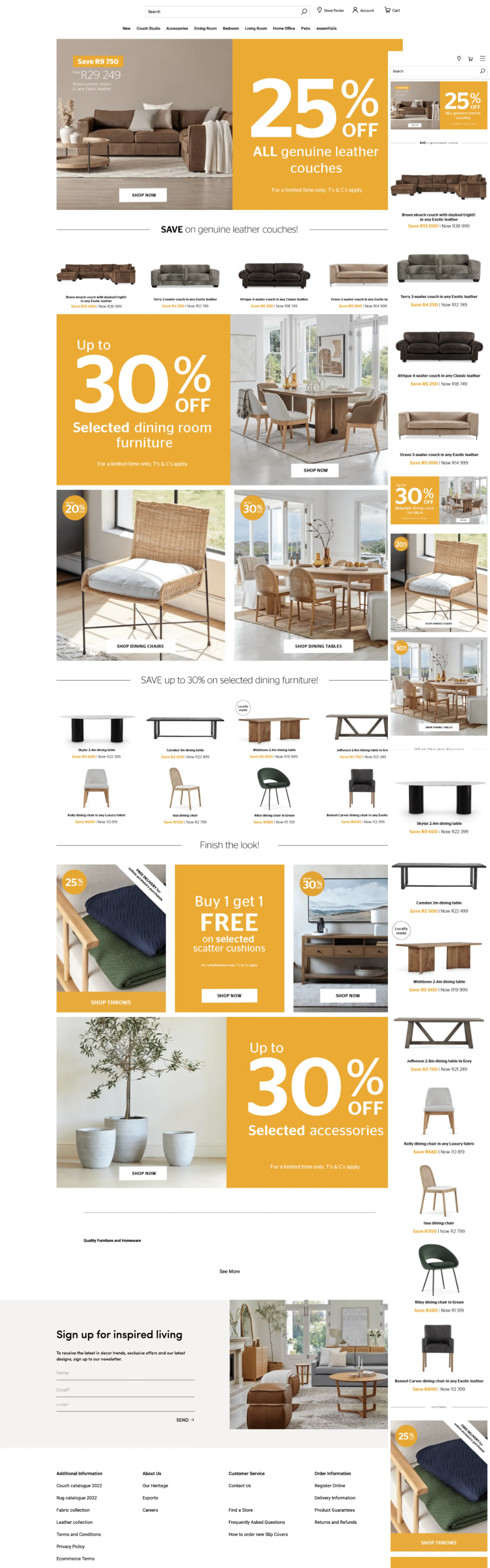 Furniture brand case study fullpage